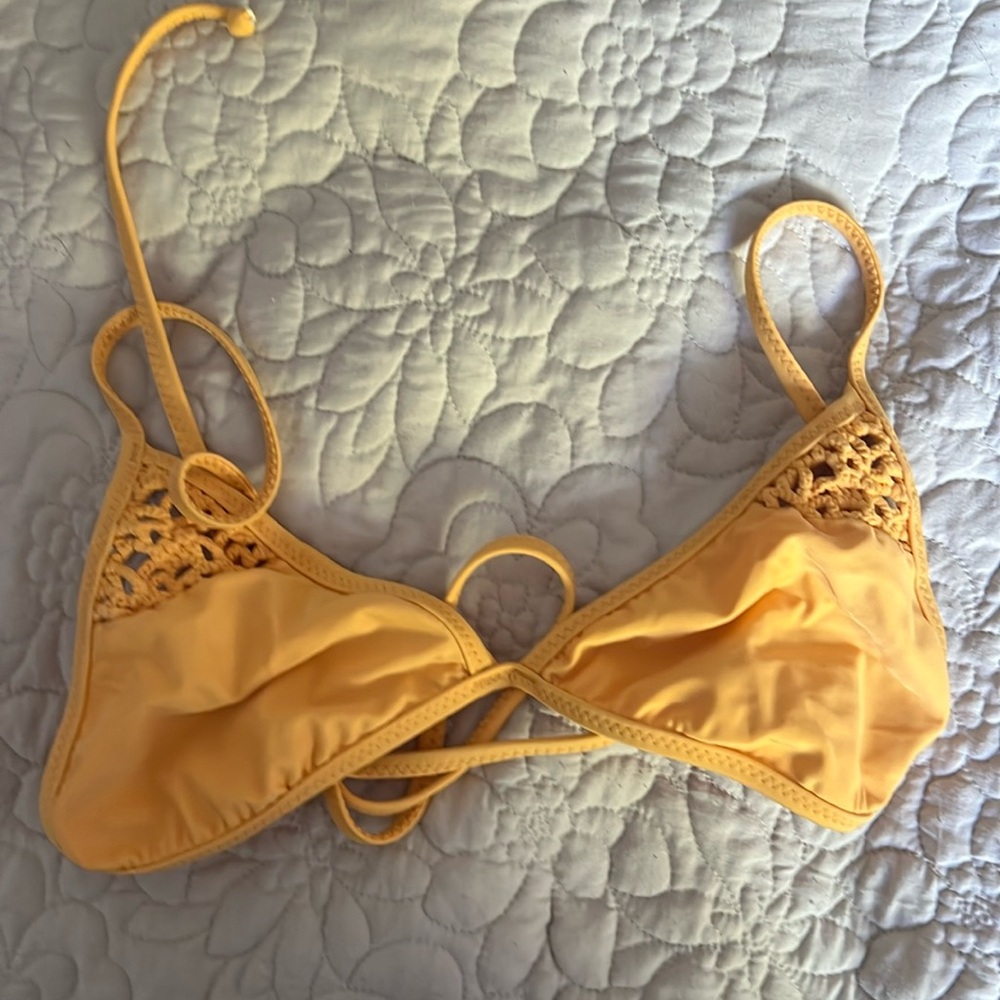 Frankie’s Adjustable bikini top yellow/ orange color